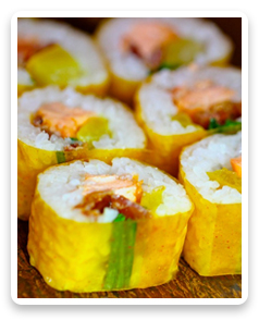 Sushi Recipe For Making MANGO SALMON ROLL RECIPE